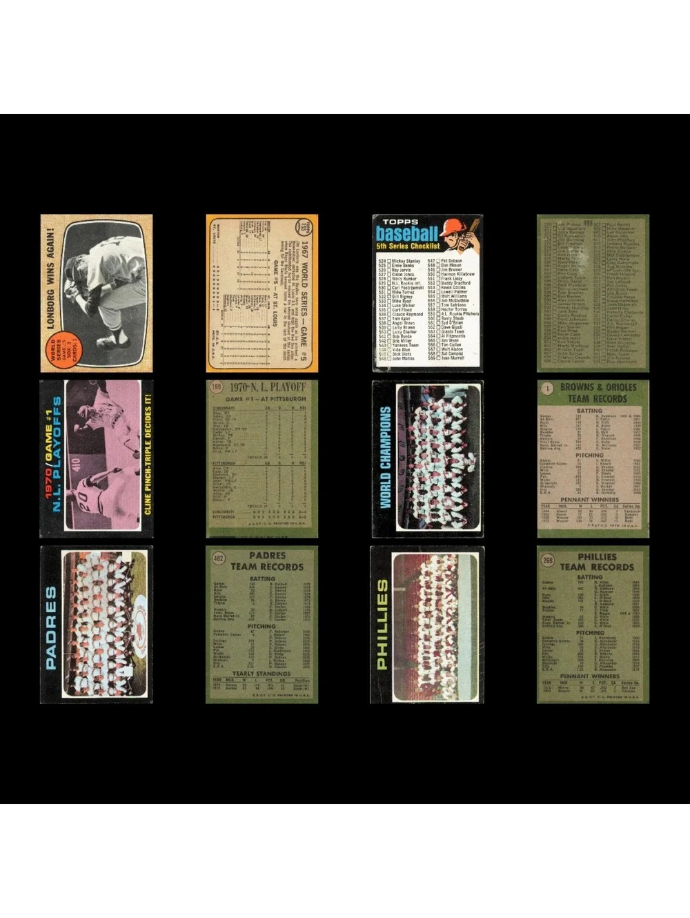 Vintage 1960s-70s Baseball Card Checklist Lot / Mickey Mantle / Extras 79 Total